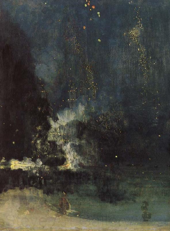James Abbott Mcneill Whistler Nocturne in Black and Gold Norge oil painting art